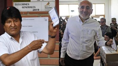 Evo ganó pero iría a ballottage con Mesa