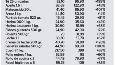 Catamarca: Productos alimenticios y de higiene incrementaron su precio un 95% en un año