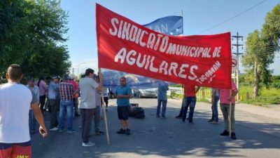 Sur tucumano: Trabajadores municipales cortan la ruta nacional 38