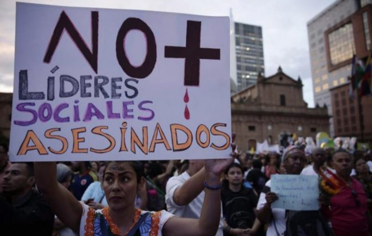 En Colombia 19 líderes sociales fueron asesinados en lo que va de 2020 