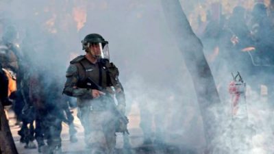 Los carabineros chilenos reprimen hasta los festejos del Año Nuevo