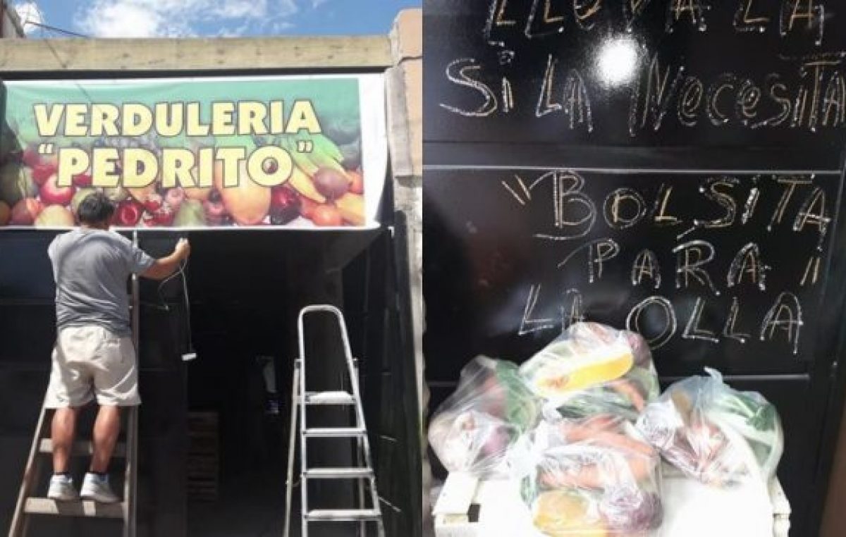 Cipolletti: Pedrito, la verdulería que ayuda a los más necesitados