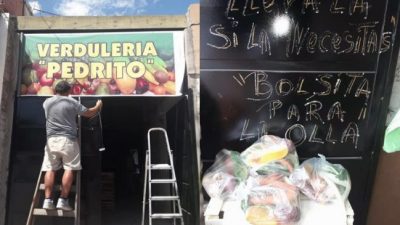 Cipolletti: Pedrito, la verdulería que ayuda a los más necesitados