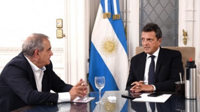 Massa recibió al titular de Coninagro e iniciaron el diálogo en torno a una ley de seguros multiriesgo