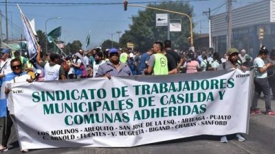 La ruta nacional 33 volvió a arder por los trabajadores municipales de Casilda