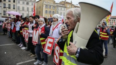 Manifestaciones en Francia contra la reforma jubilatoria de Macron