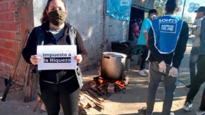 Locros populares y el reclamo por el impuesto a las grandes fortunas