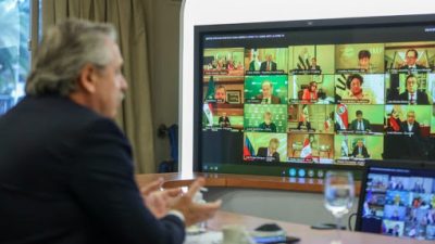 El Zoom de Alberto Fernández: las charlas con gobernadores, Kristalina y otros presidentes