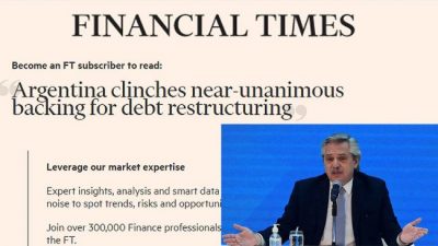 Financial Times destacó el éxito del gobierno argentino en la reestructuración de deuda