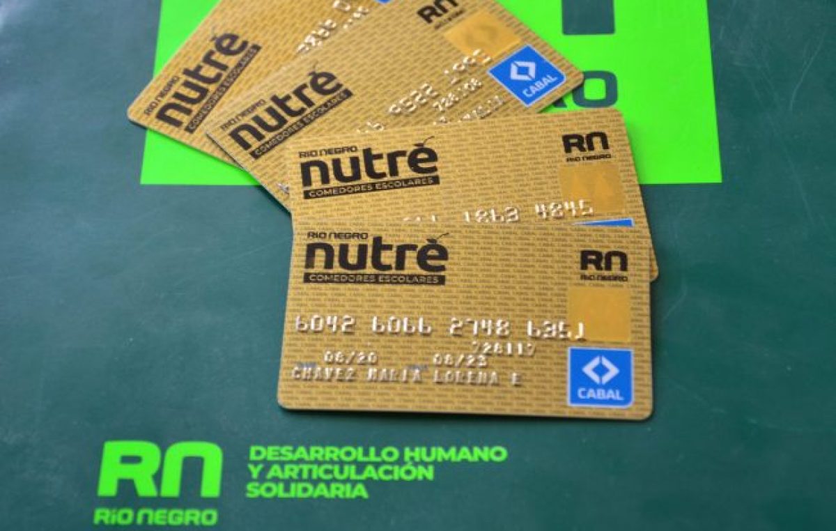 Río Negro ya entrega 14 mil tarjetas alimentarias a alumnos escuelas
