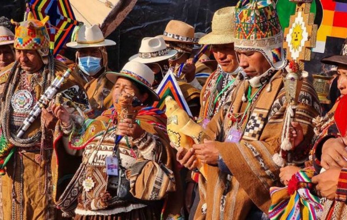 La ceremonia ancestral con la que comenzaron los actos de asunción de Luis Arce