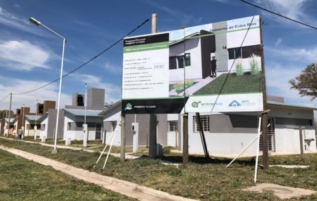 La provincia construirá 65 nuevas viviendas en cinco localidades entrerrianas