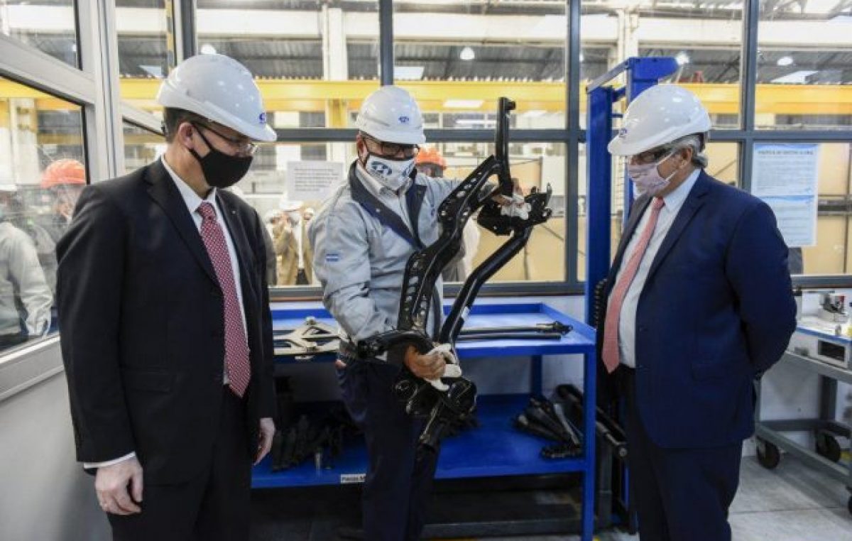 Alberto Fernández en Baradero, con un mensaje para la industria