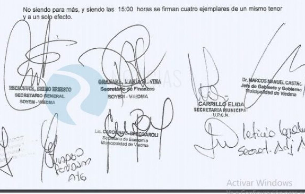 Los municipales de Viedma aceptaron la oferta salarial del Ejecutivo