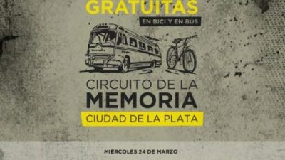 La Plata: Lanzan el tour guiado Circuito de la Memoria, para hacer en bus y bicicleta