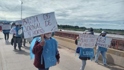 Municipales jujeños del interior movilizan hasta capital por salarios dignos