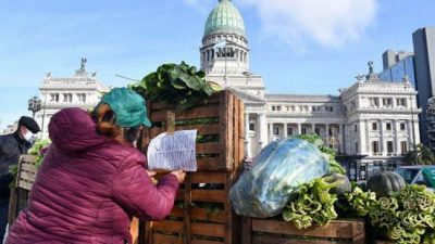 «Alimentazo» en el Congreso: se donaron 10 mil kilos de verduras