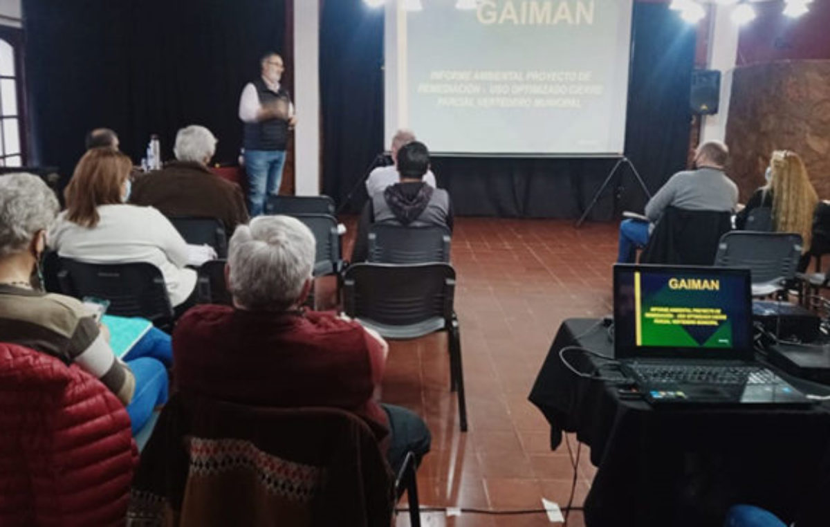 Gaiman proyecta el cierre y la remediación del basural municipal