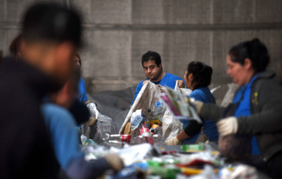 Reciclaje con apoyo cooperativo