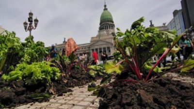 La UTT acampa en el Congreso en reclamo de una Ley de Acceso a la Tierra