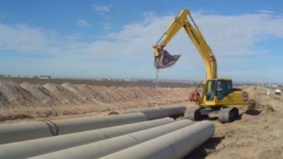 La obra del acueducto Desvío Arijón-Rafaela entró en su etapa final