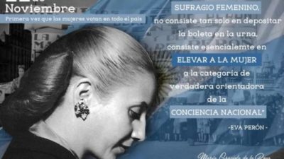 70 años de la primera elección con voto femenino