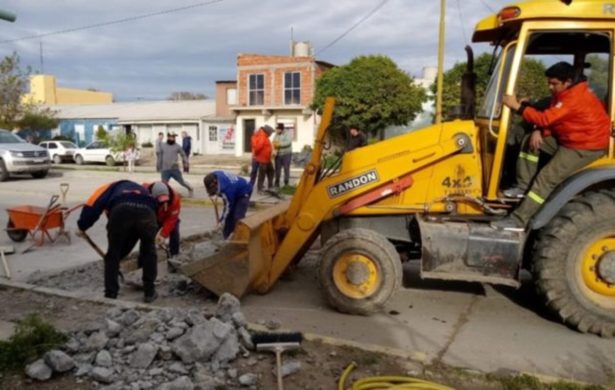 Rawson: propician la generación de empleo local a través de la obra pública
