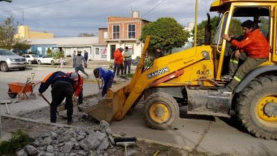 Rawson: propician la generación de empleo local a través de la obra pública