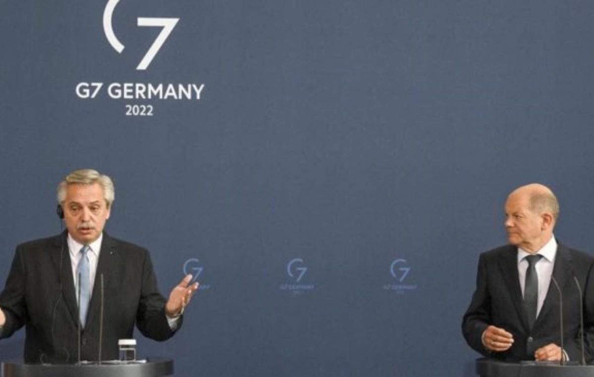 La guerra, el rediseño financiero y Malvinas, en el discurso del Presidente ante el G7