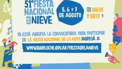 Todo listo para una nueva edición de la Fiesta Nacional de la Nieve en Bariloche