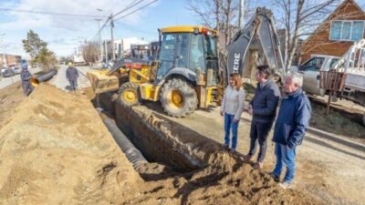 Destacan las nuevas obras cloacales en Río Grande