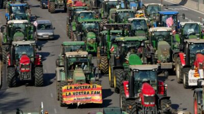 Los agricultores españoles se movilizaron por tercer día consecutivo