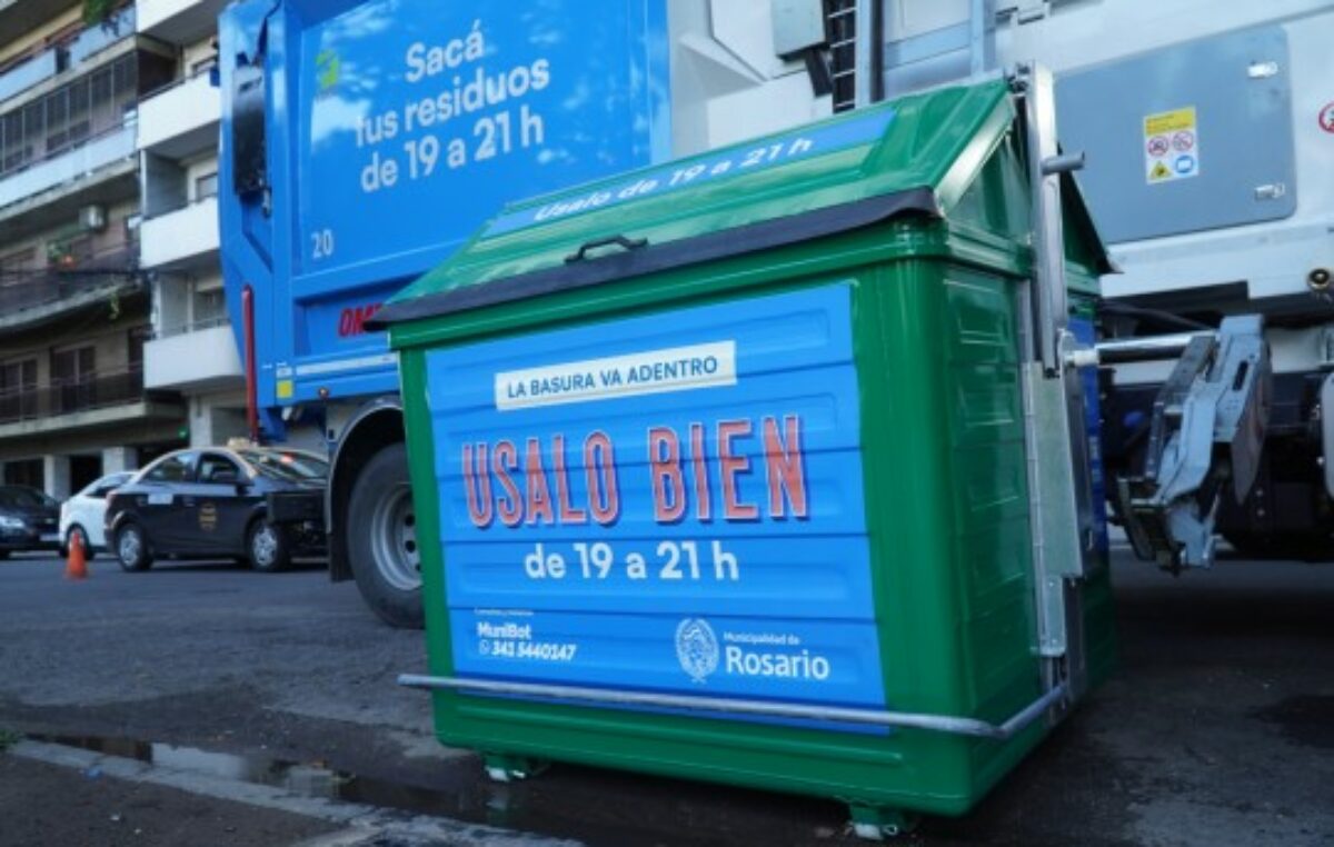 Higiene urbana: Rosario suma 1.500 contenedores y 10 camiones nuevos para el servicio de recolección